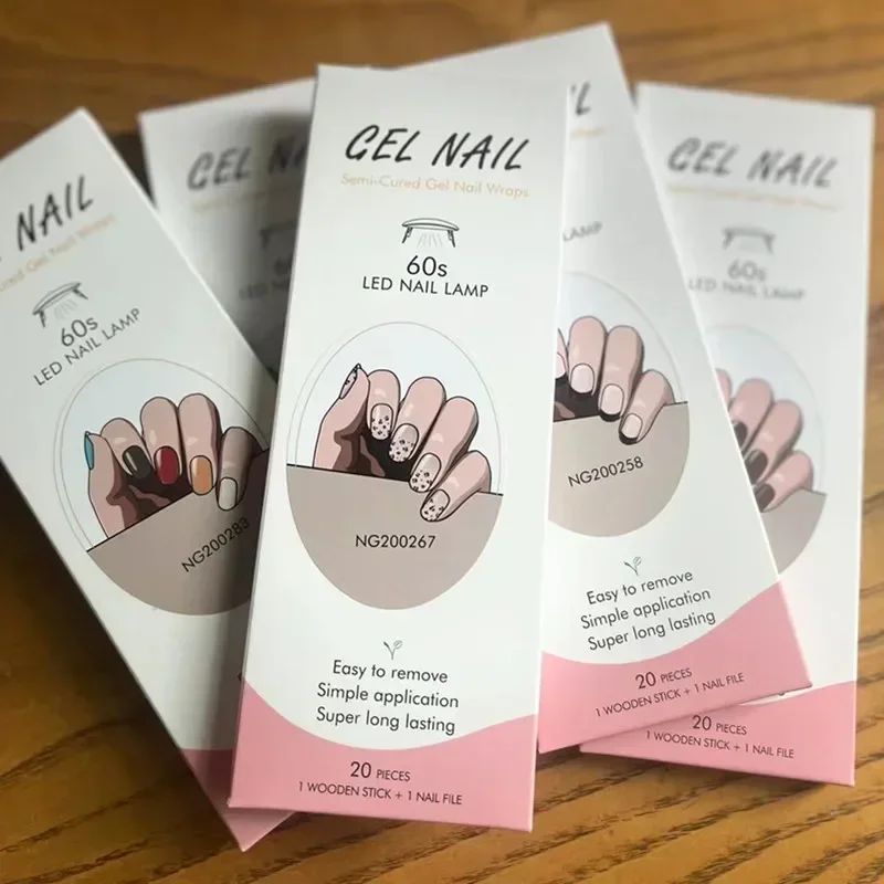 Semi-Cured Gel Nail Strips Pat - Full Cover Adhesive ulasan dan harga