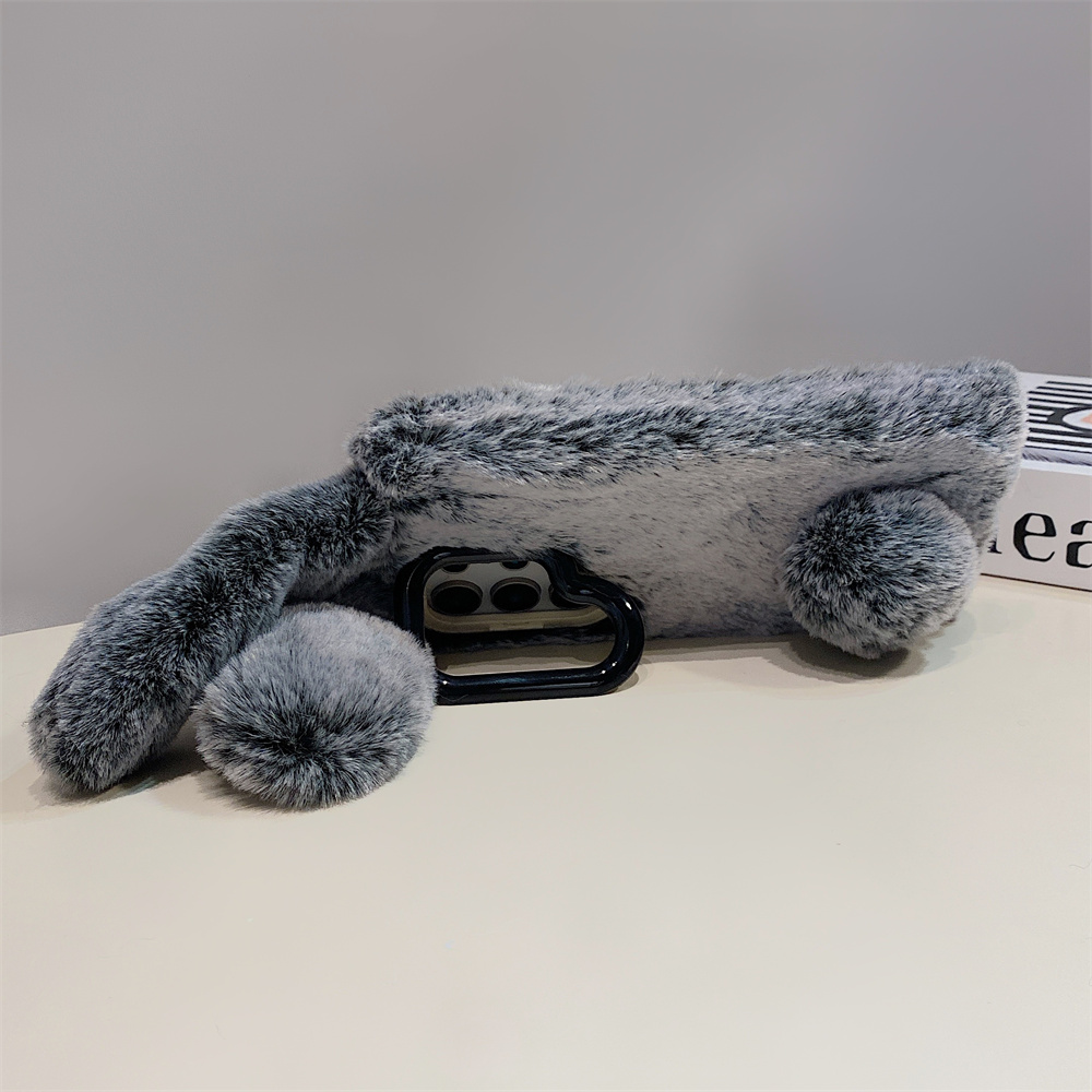 Cute Rabbit Ears Fluffy Stand  - Samsung Galaxy S25 ulasan dan harga